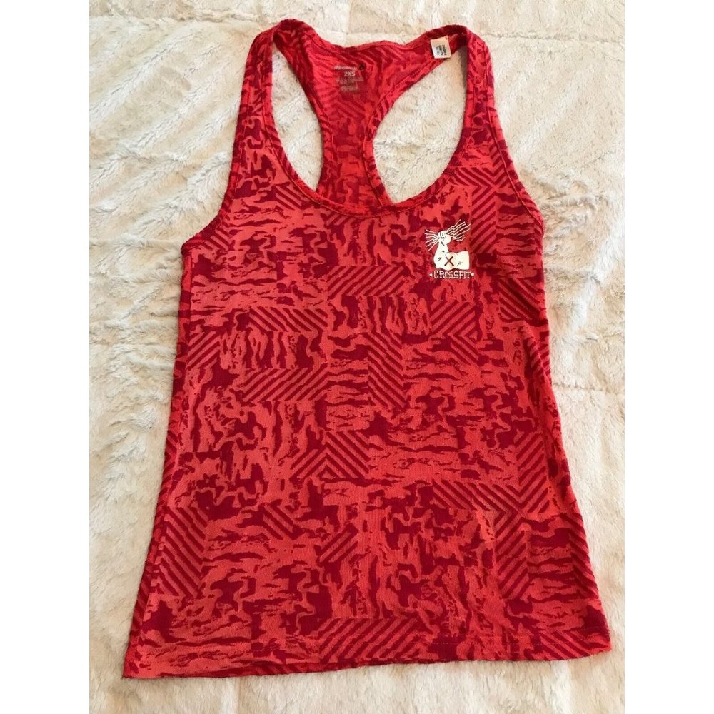 Ladies Burnout Reebok Crossfit Razorback Gym Tank - Red XXS